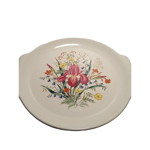 Salem Harmony House Platter Plate Spring Song Vintage 50's Floral Iris 12x13 - Picture 3 of 7
